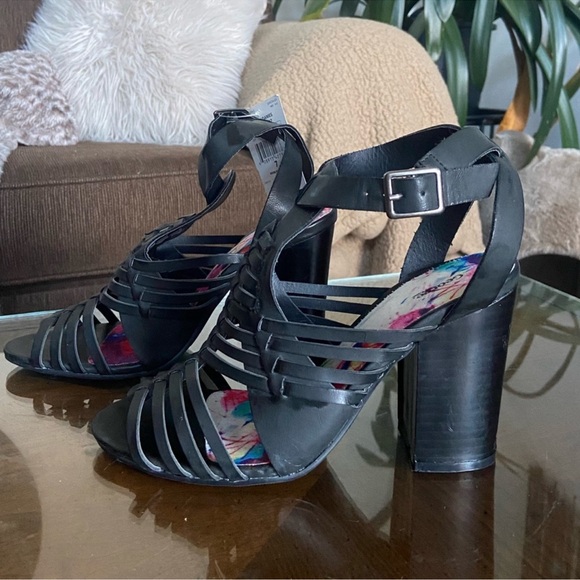 🌸 George 🌸 strappy black heels - Picture 2 of 6